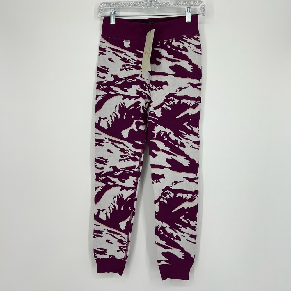 Sweaty Betty Peaks Jacquard Base Layer Leggings Pink M